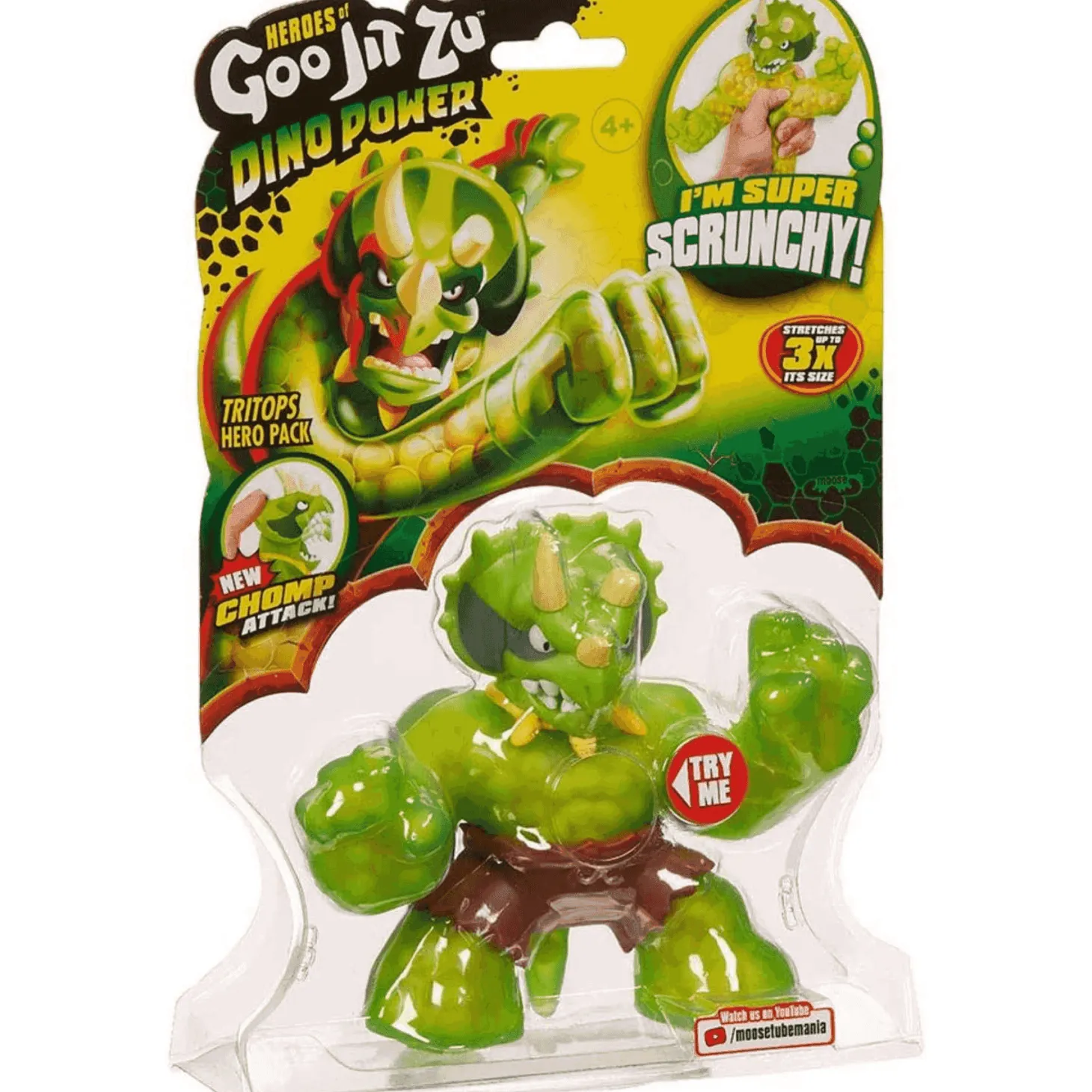 Goo Jit Zu Héroes Figura Dino Power Triceraptops Tritops
