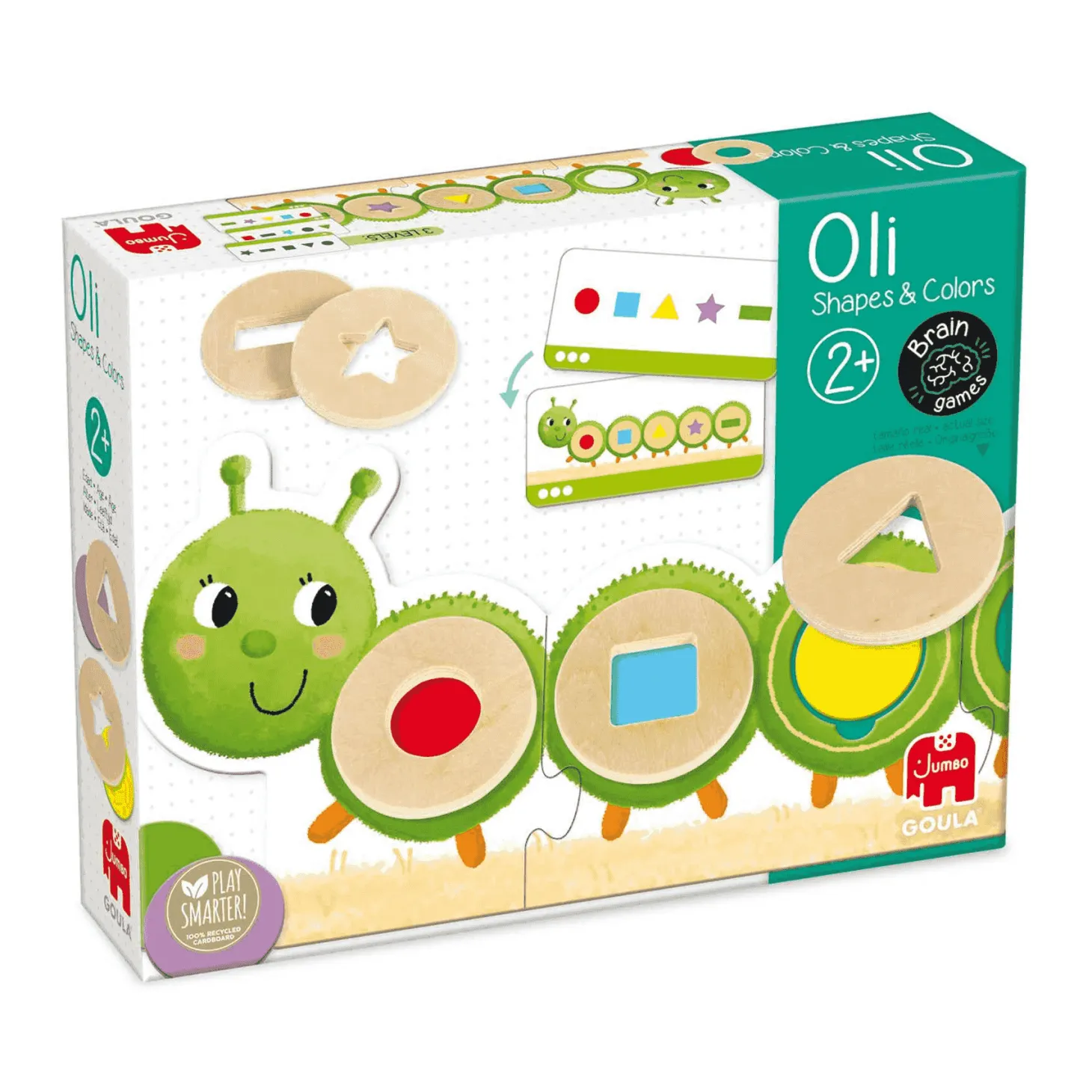 Goula Juego Preescolar De La Oruga Oli Formas y Colores Madera