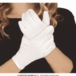 Guantes infantiles blancos 17 cm – Accesorio para disfraces de niño/a