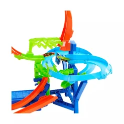 Hot Wheels Choque en el Aire – Conjunto de pista con propulsor motorizado y coche 1:64