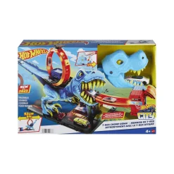 Hot Wheels City Desafío del T-Rex Pista para coches de juguete 4 años