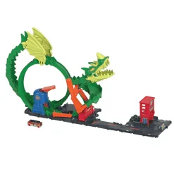 Hot Wheels City Dragón Furioso pista para coches de juguete 5 años
