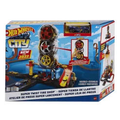Hot Wheels City Tienda de neumáticos pistas para coches de juguete 4 años