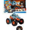 Hot Wheels Monster Trucks HW Transforming Rhinomite RC a escala 1:12 con camión de juguete Race Ace