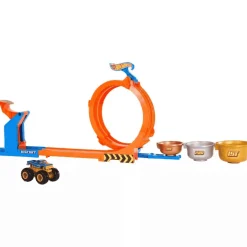Hot Wheels Monster Trucks Desafío de Trofeo con Loop y Salto