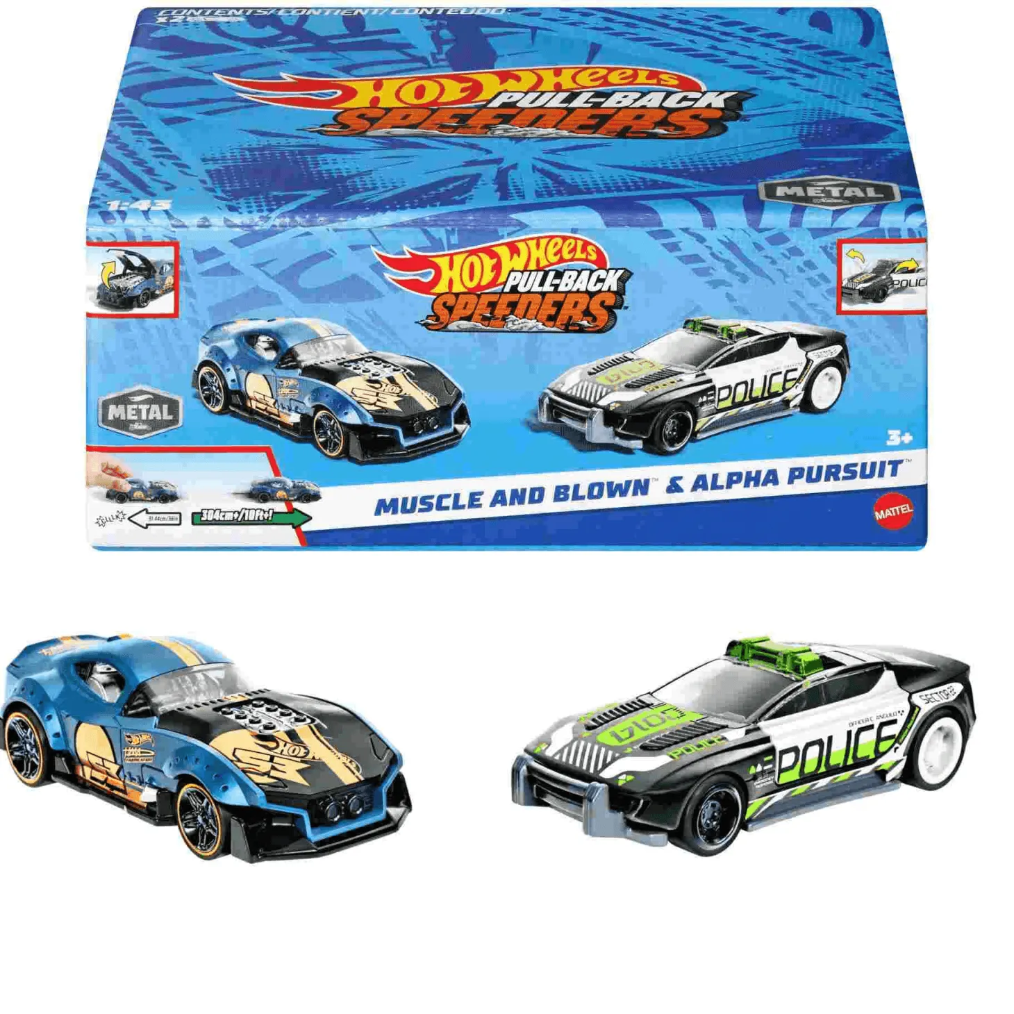 Hot Wheels Pack 2 coches de juguete de carreras