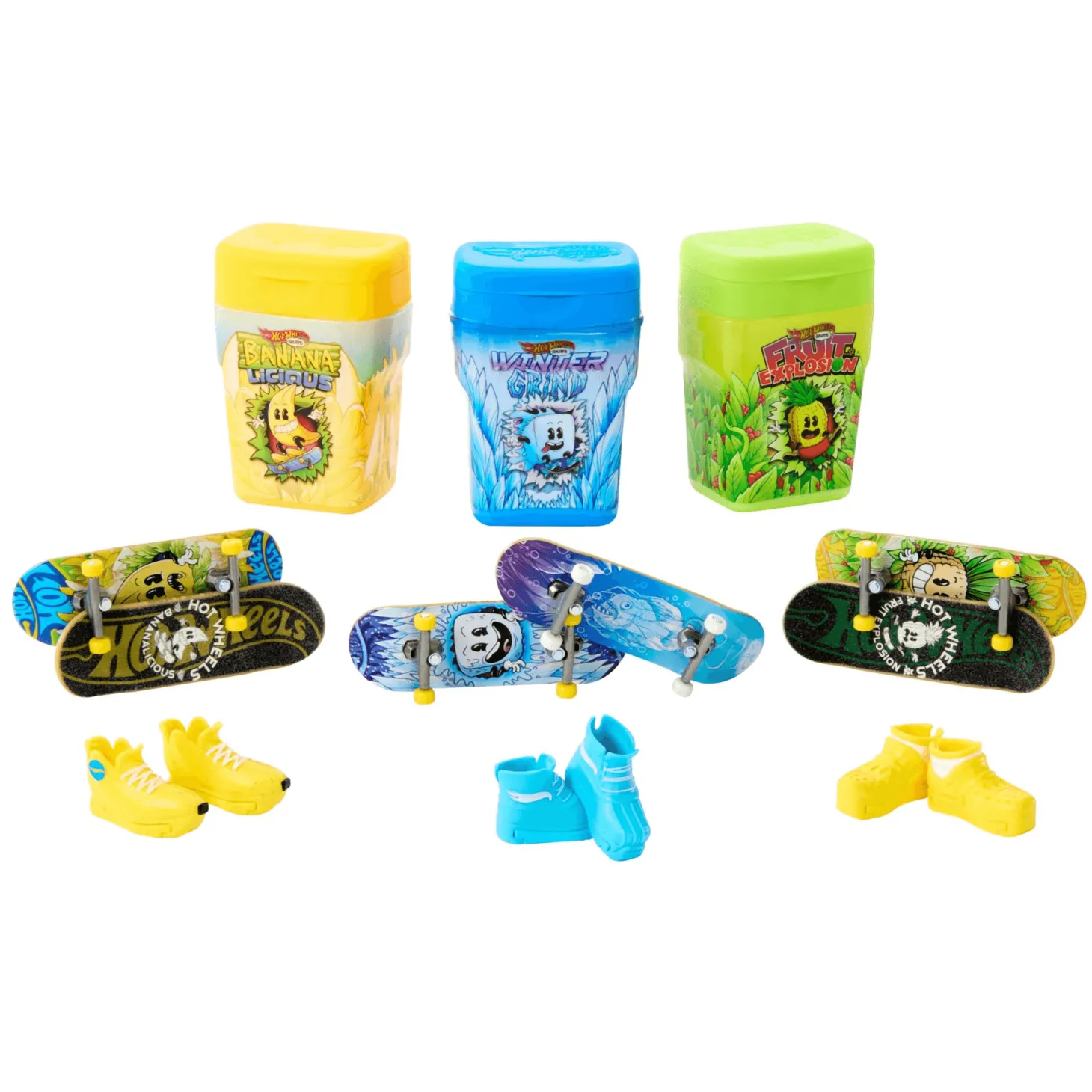 Hot Wheels Skate Caja de chicles con 2 Monopatines