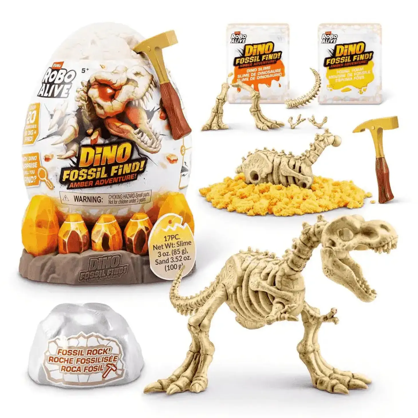 Huevo Robo Alive Dino Fossil Find – Amber Adventure