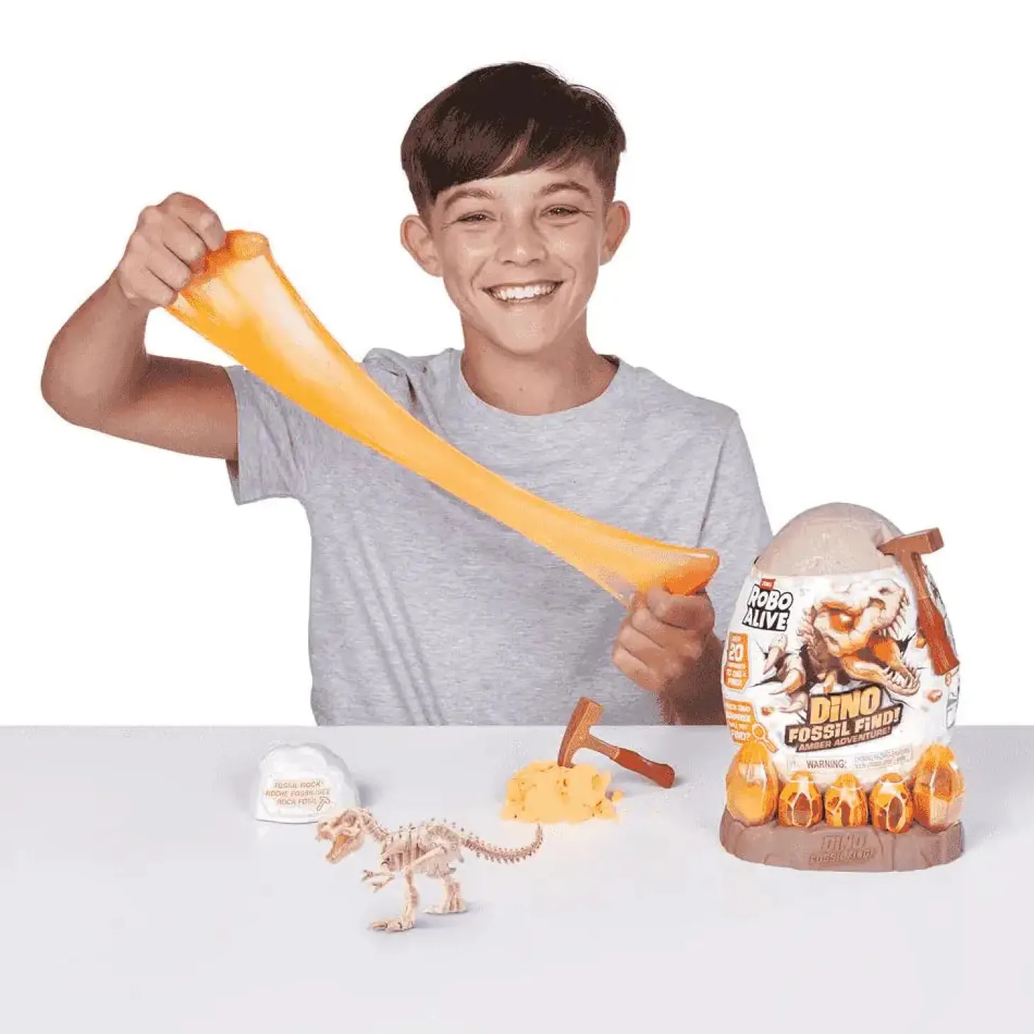 Huevo Robo Alive Dino Fossil Find – Amber Adventure