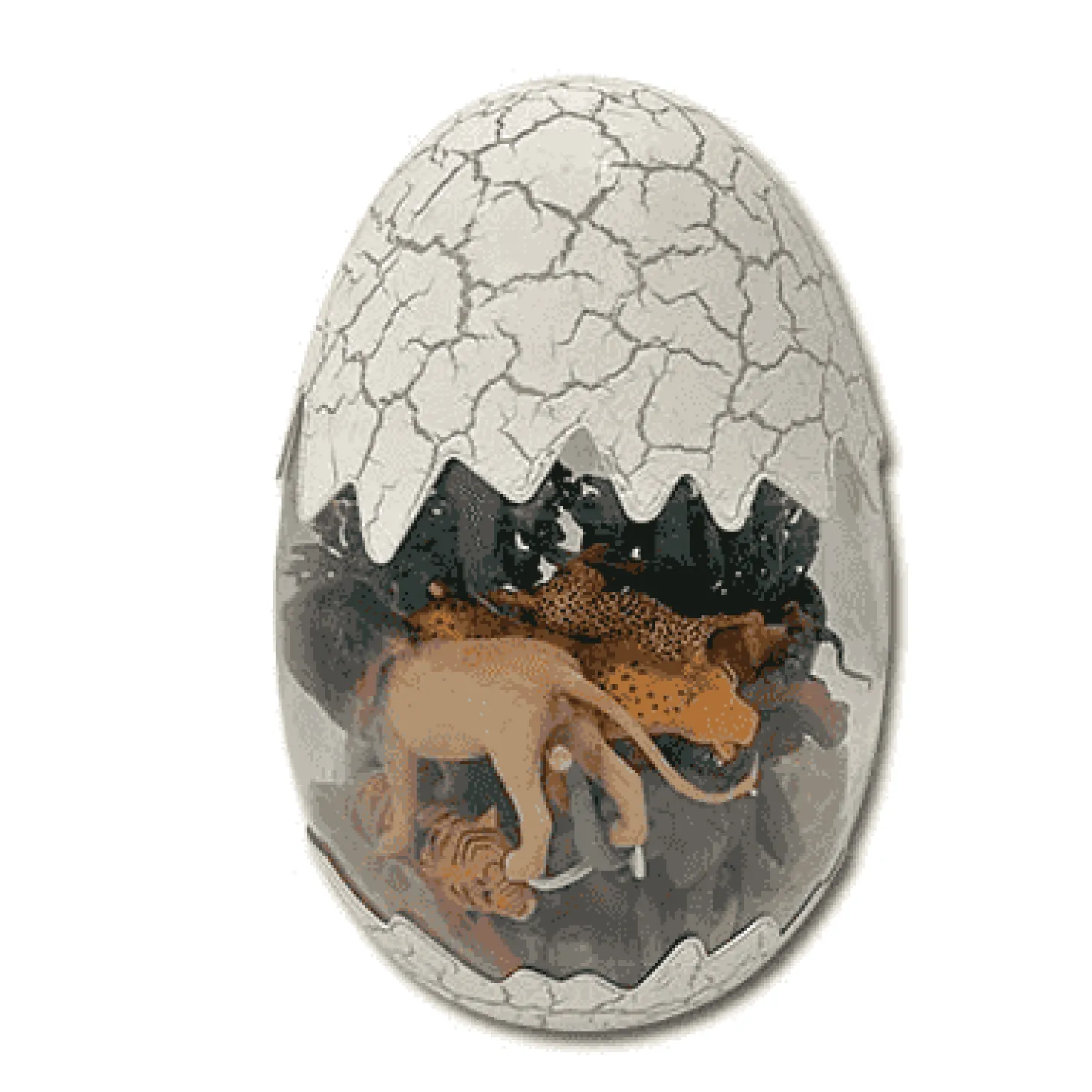 Huevo Selva 30 Piezas – Set de Animales Salvajes y Accesorios WorldPlanet