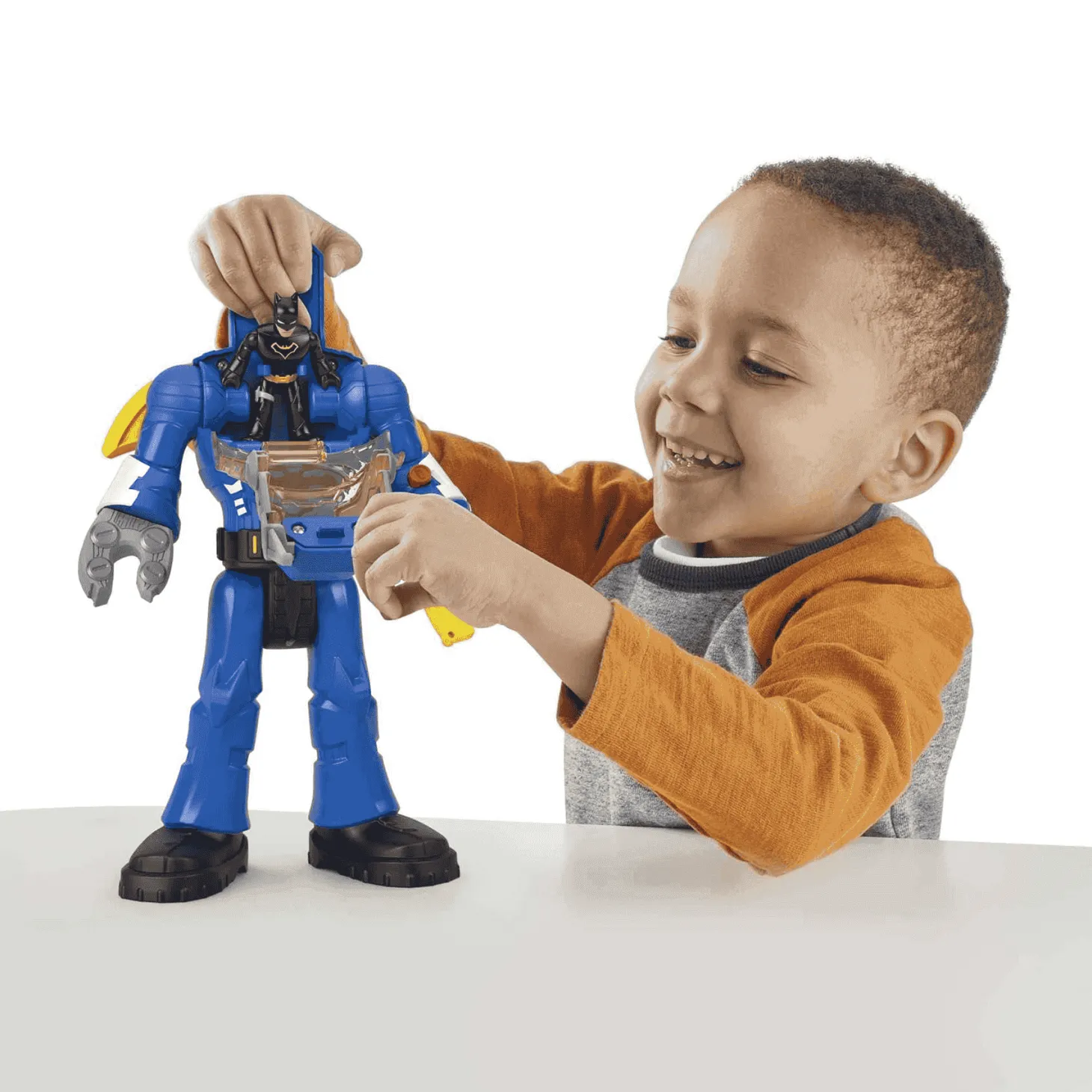 Imaginext DC Super Friends Batman gris Robot luces y sonidos 3 años