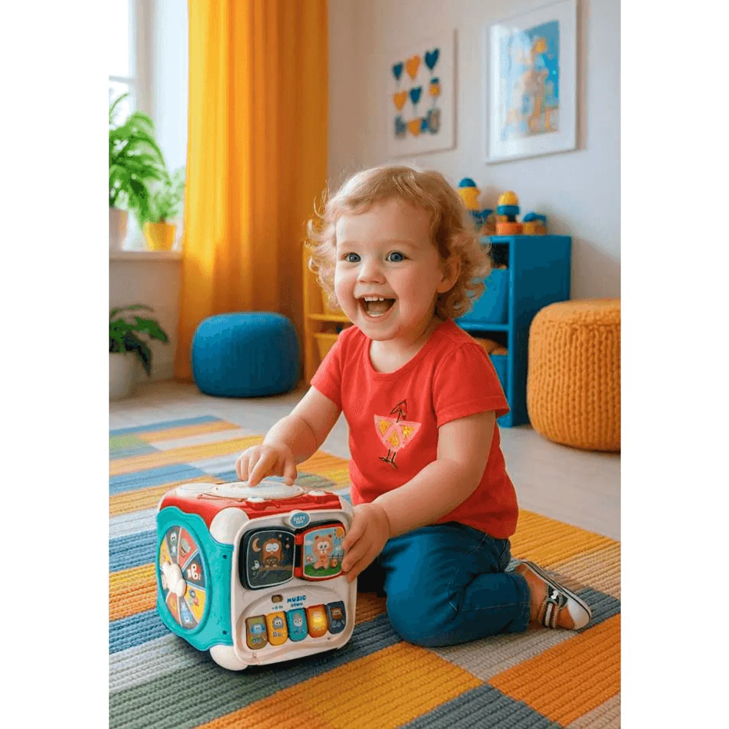 Infant Planet Cubo Multijuegos – Centro de actividades con luces y música (18m+)
