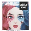 Joyas faciales adhesivas multicolor – Complemento de maquillaje para Halloween y disfraces