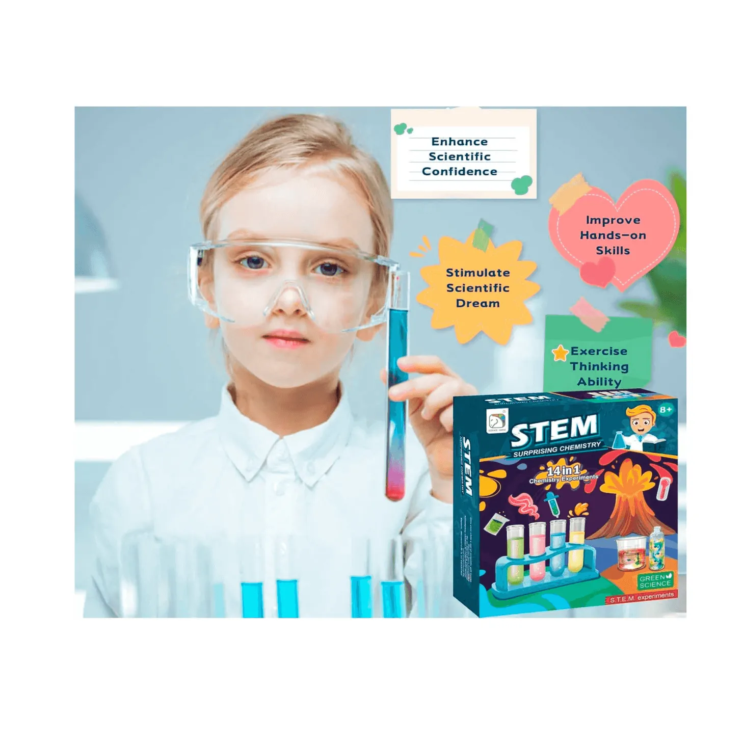 Juego de Ciencia para Niños 14 Experimentos Educativos