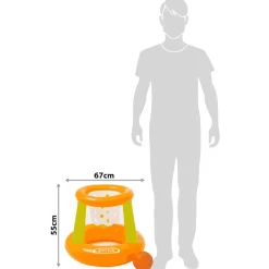 Juego Basket Hinchable y Flotante Intex 67x55 cm