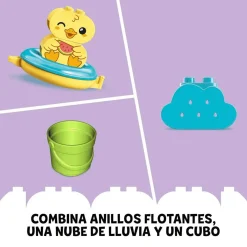 Juguete para construir Mi Primer LEGO DUPLO 10965 Diversión en el Baño: Tren de los Animales Flotant