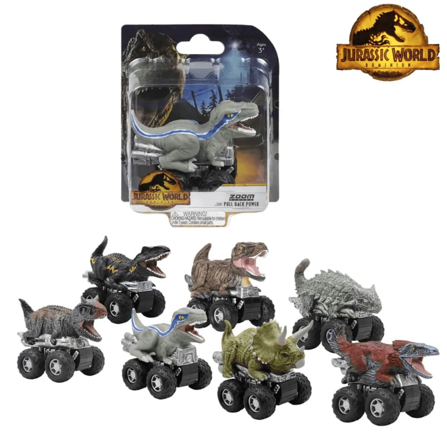 Jurassic World Coche Dinos Coleccionables Zoom Riders Dominion Diferentes Modelos