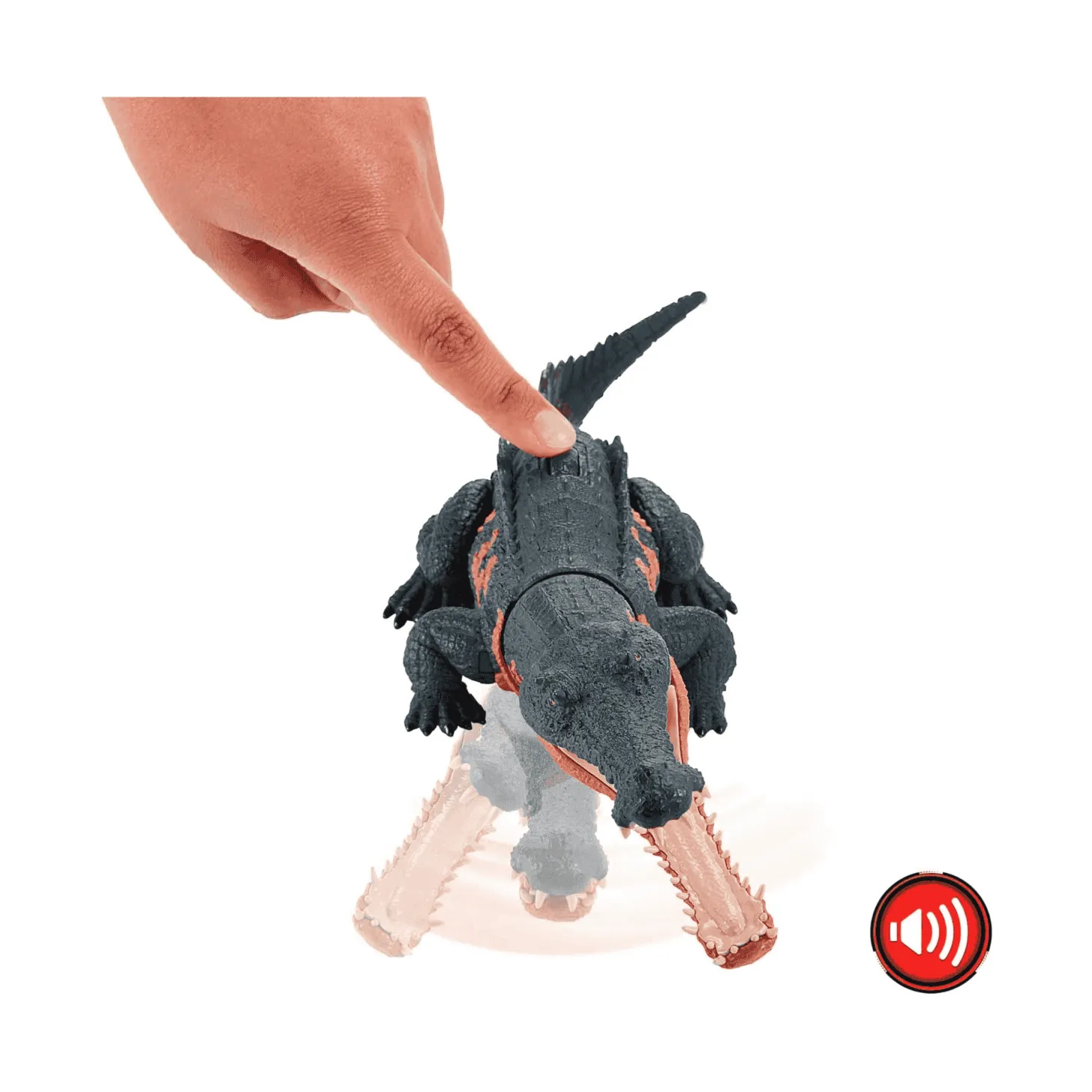 Jurassic World Wild Roar Gryposuchus Dinosaurio con sonidos Mattel