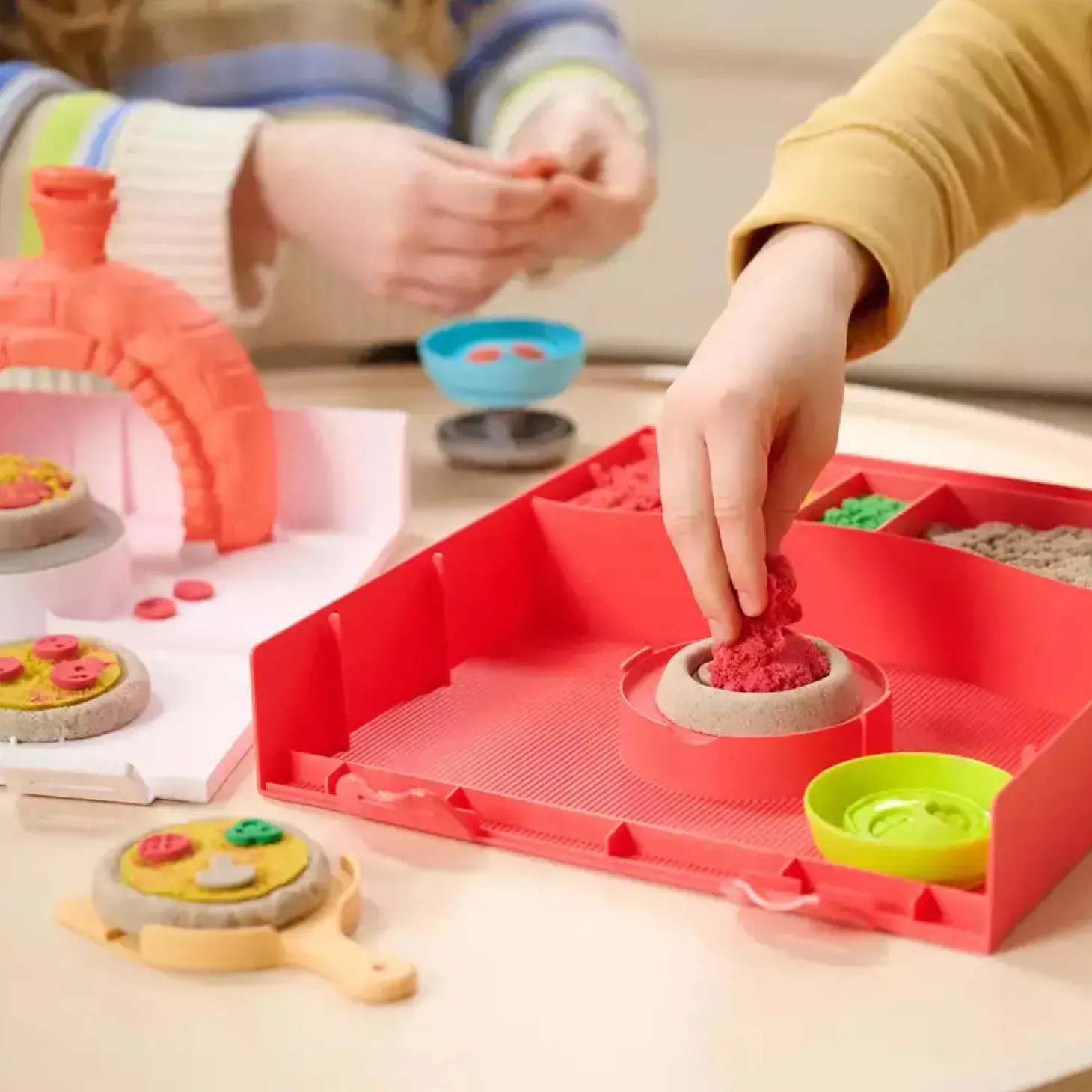 Kinetic Sand Squish Pizza – Kit creativo de pizzas mágicas