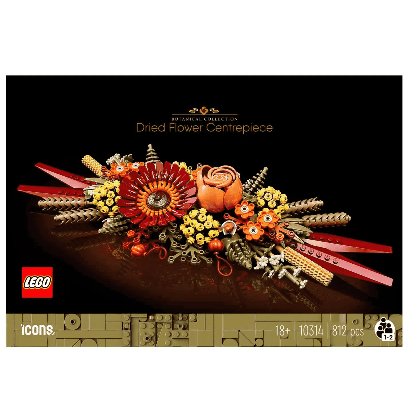 Kit de construcción LEGO Icons 10314 Centro de Flores Secas 812 piezas