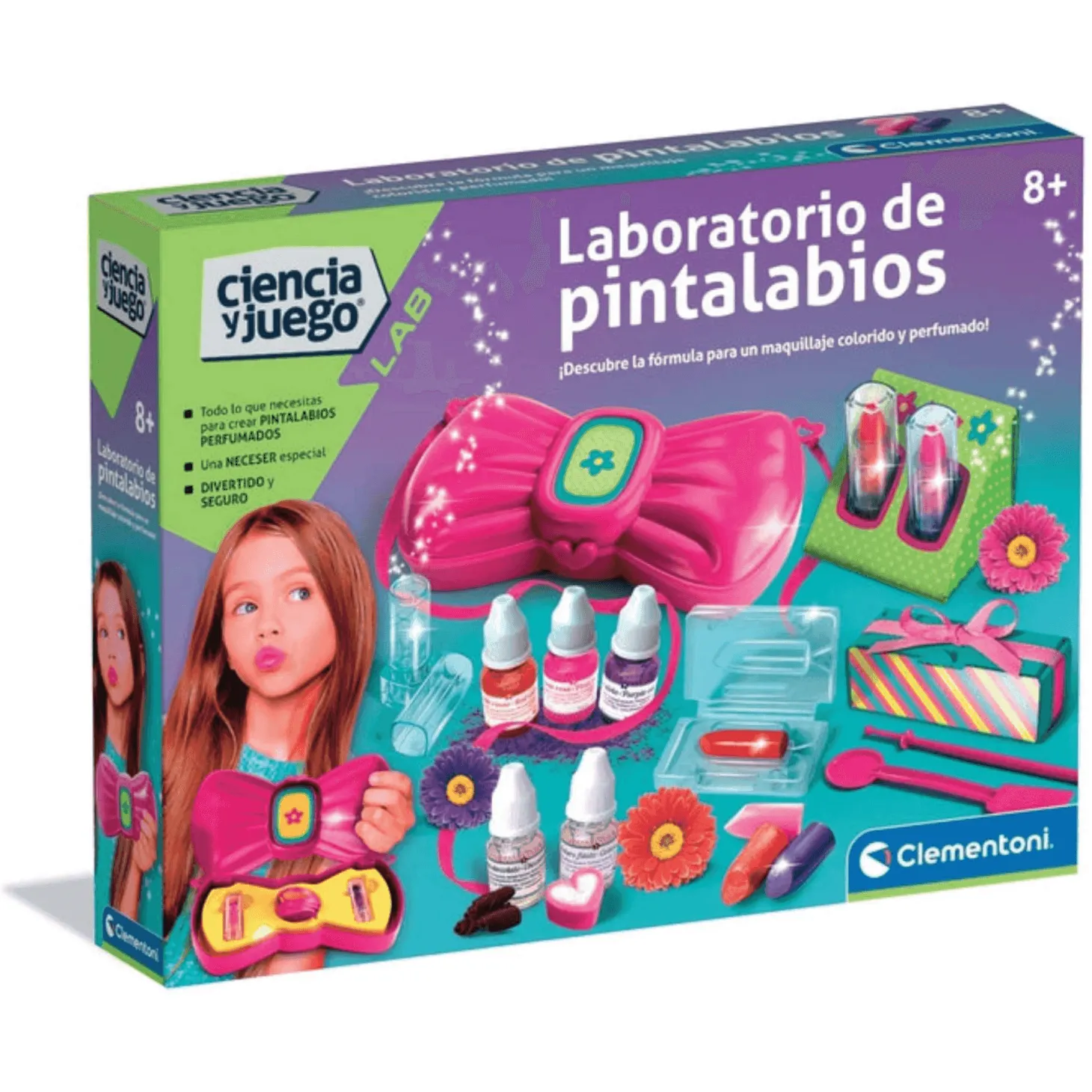 Laboratorio de Labiales Clementoni | Crea Tus Propios Brillos y Pintalabios Naturales | Desde 8 Años
