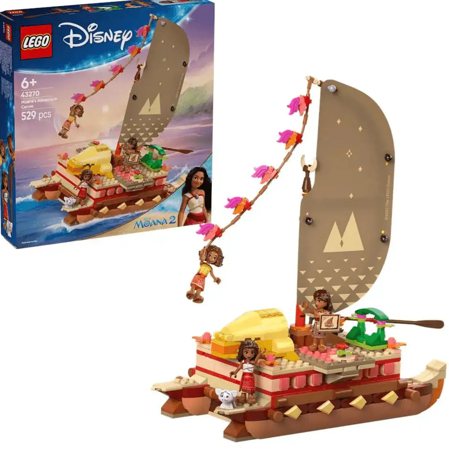 LEGO | Disney Canoa de Aventuras de Vaiana Juguete 43270