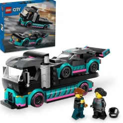LEGO City Coche de Carreras y Camión de Transporte Juguete de construcción 60406