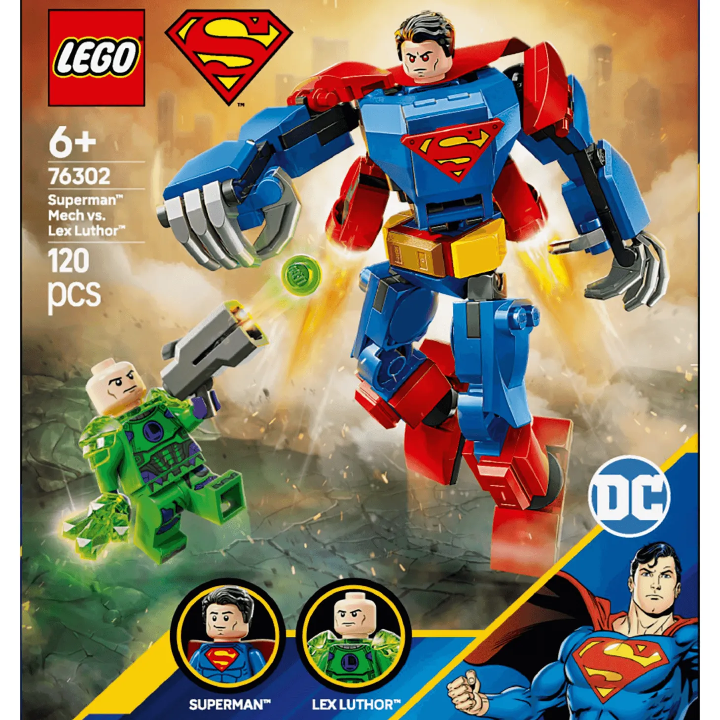 LEGO DC Armadura Robótica de Superman vs. Lex Luthor 76302