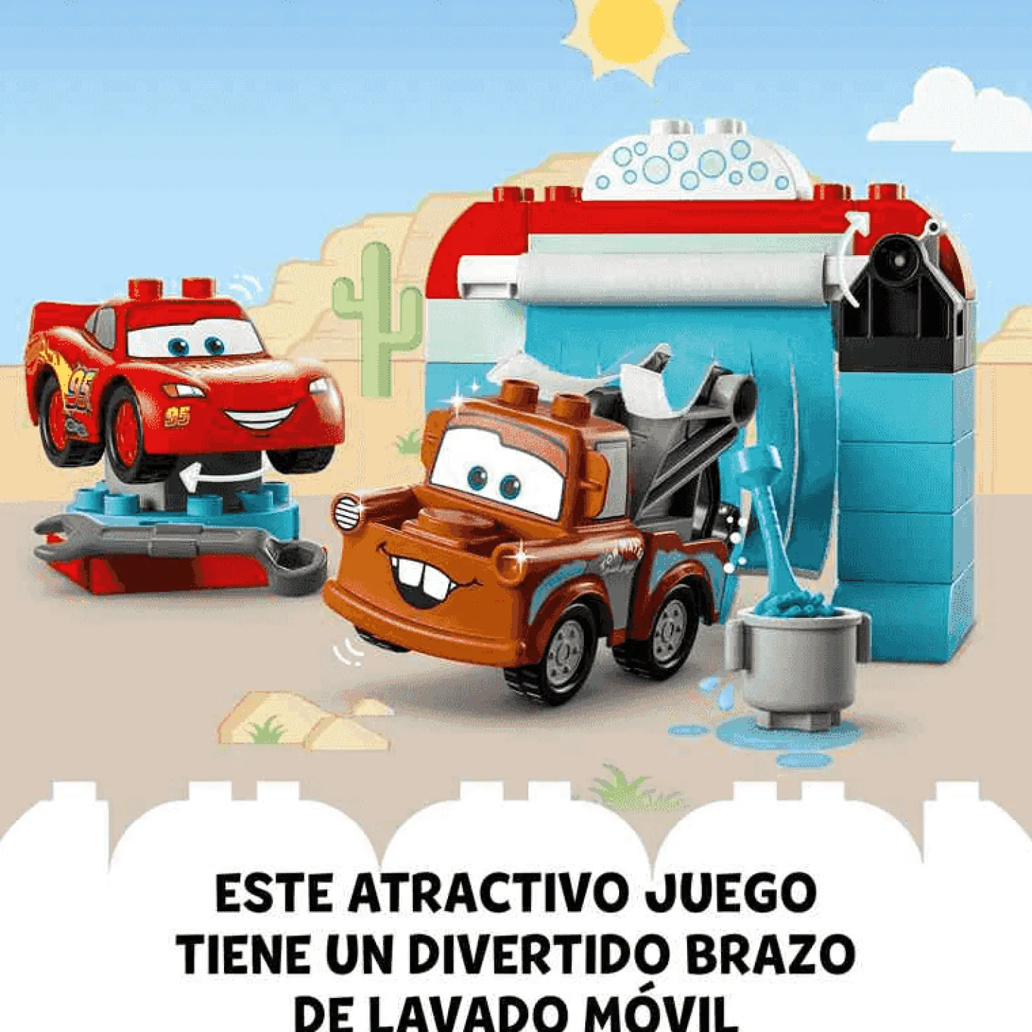 LEGO Diversión en el Autolavado con Rayo McQueen y Mate