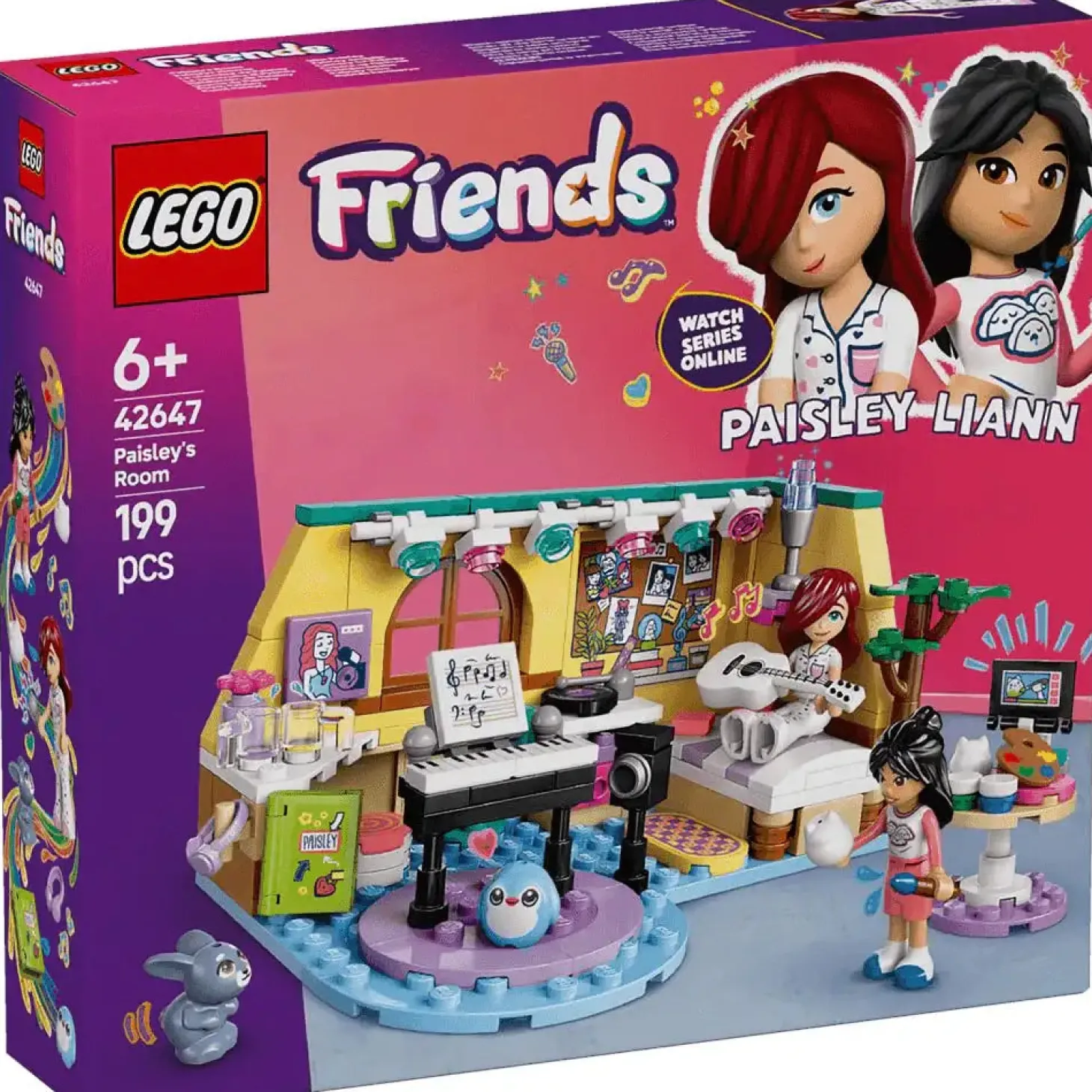 LEGO Friends Habitación de Paisley Juego simbólico 42647
