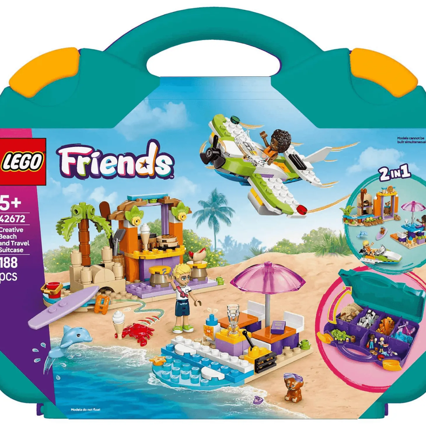 LEGO Friends Playa Creativa y Maleta de Viaje Juguete 42672