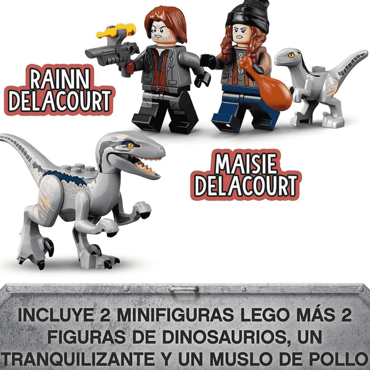 LEGO Jurassic World Captura de los Velocirraptores Blue y Beta 76946