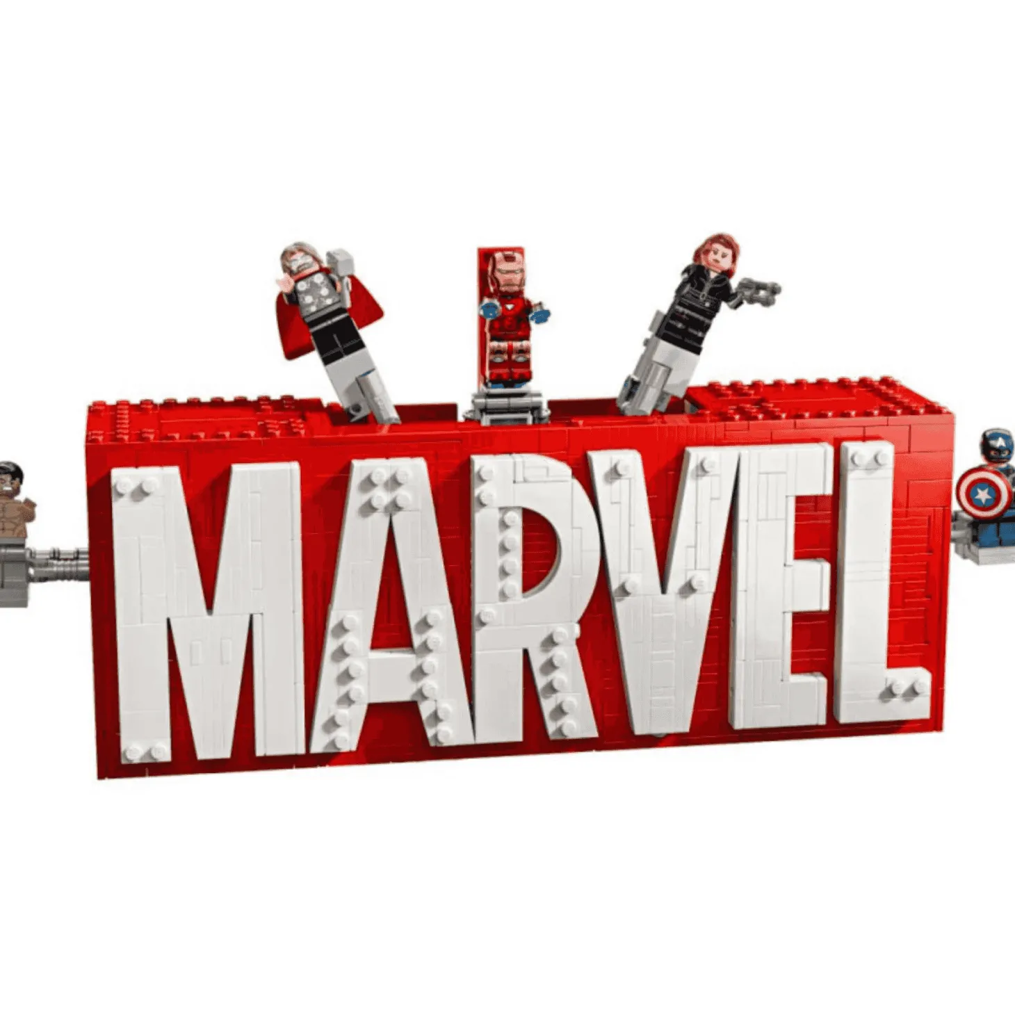 LEGO® Marvel Logotipo MARVEL y Minifiguras