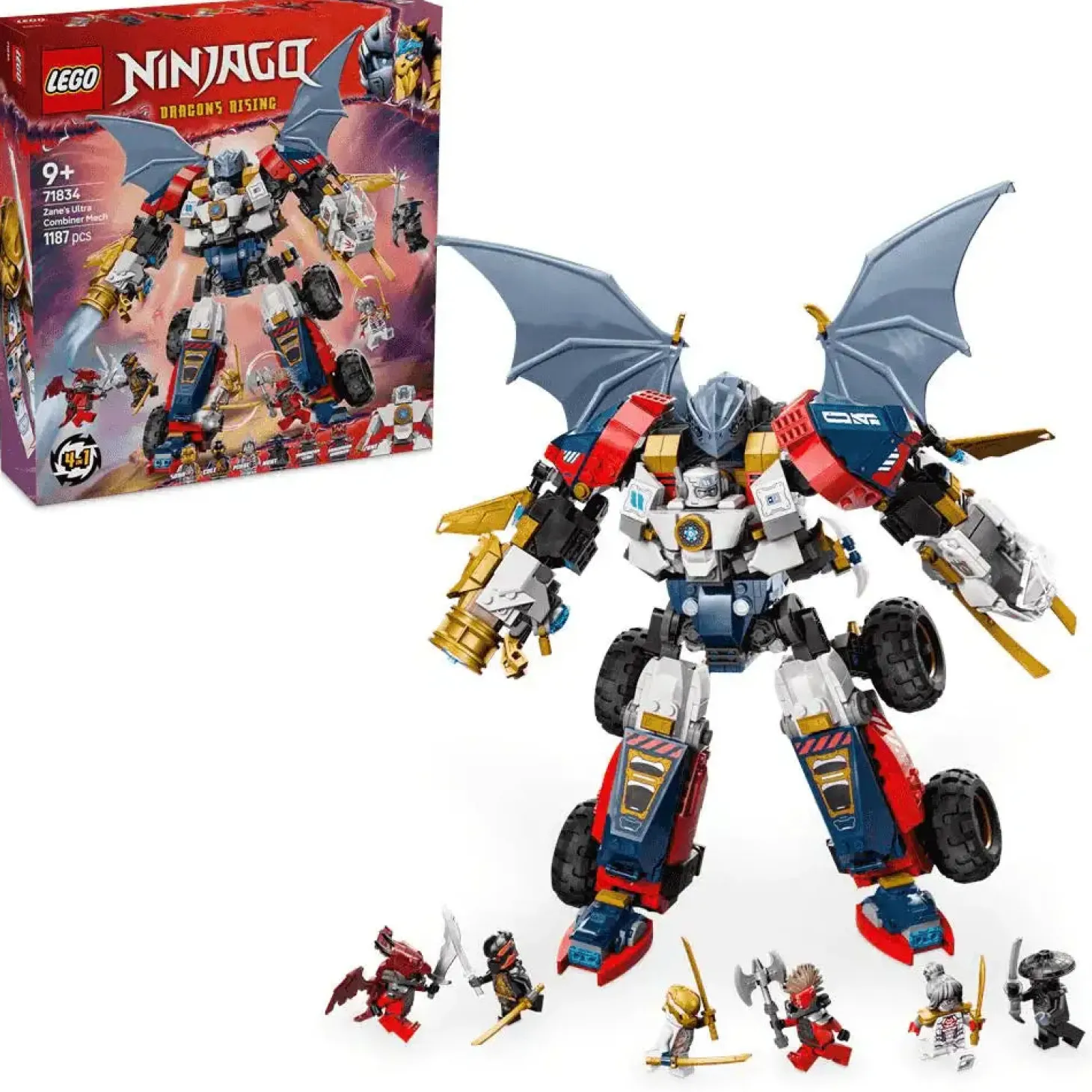 LEGO NINJAGO Meca Ultra Combo de Zane Set “4 en 1” 71834