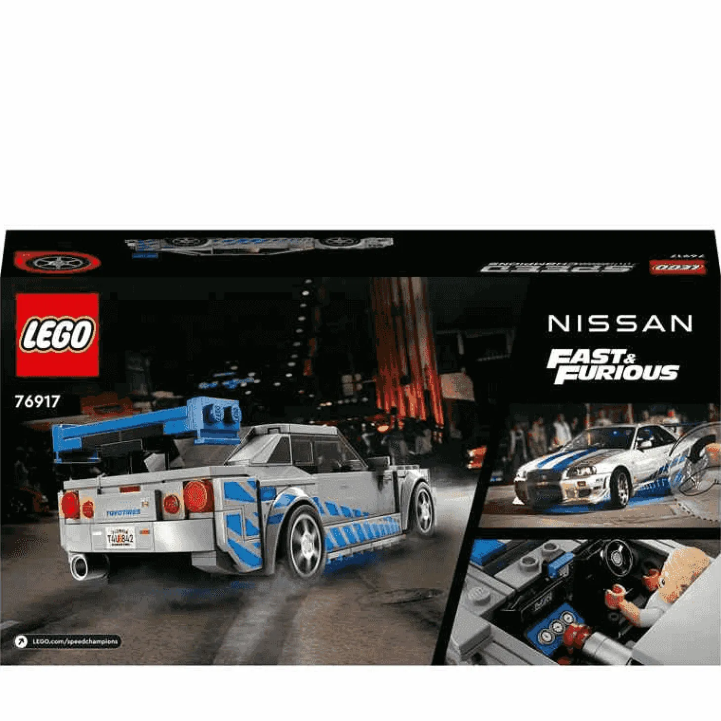 LEGO Speed Champions 76917 Nissan Skyline GT-R (R34) de 2 Fast 2 Furious (319 piezas)