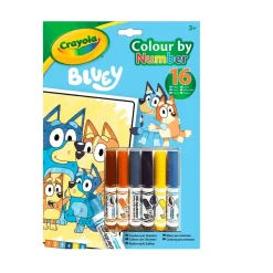 Libro de actividades y colorea los números con Bluey 6 rotuladores