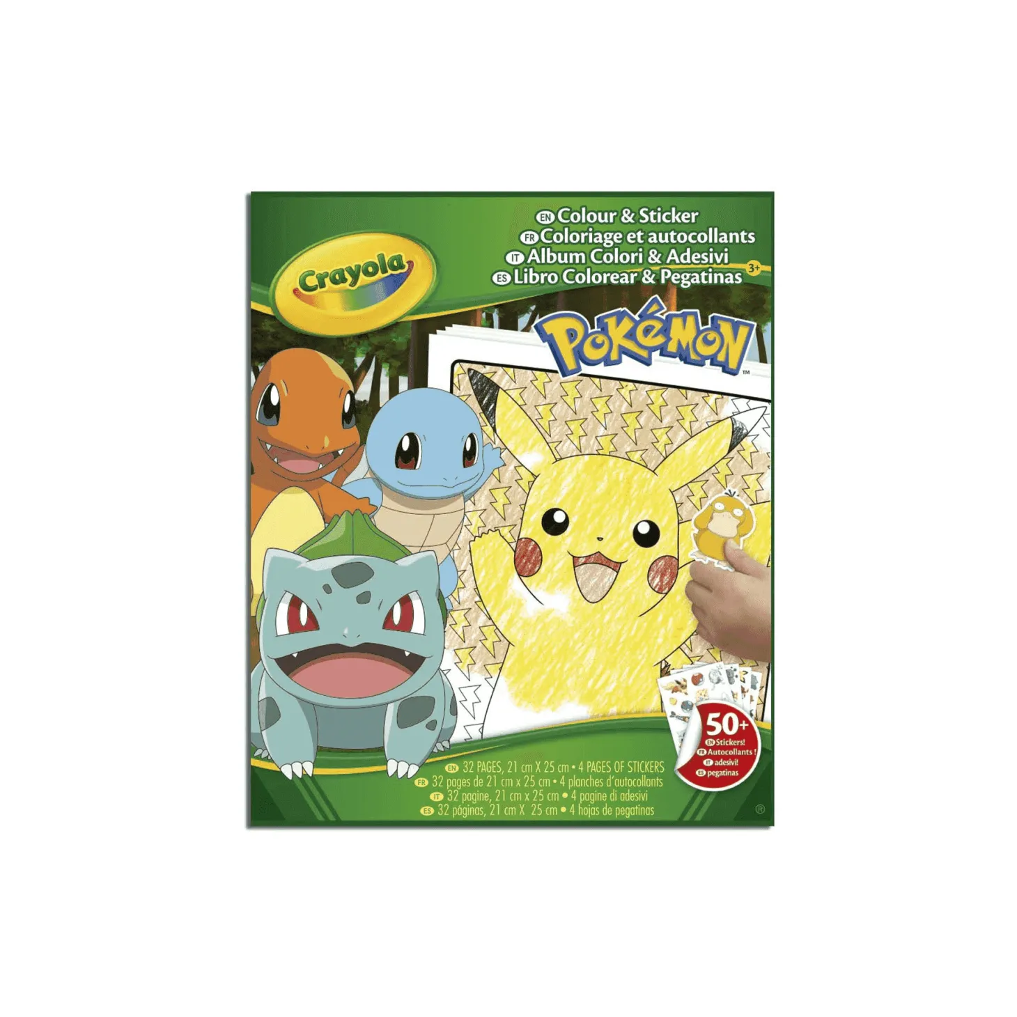 Libro para colorear + Stickers de Pokemon Crayola