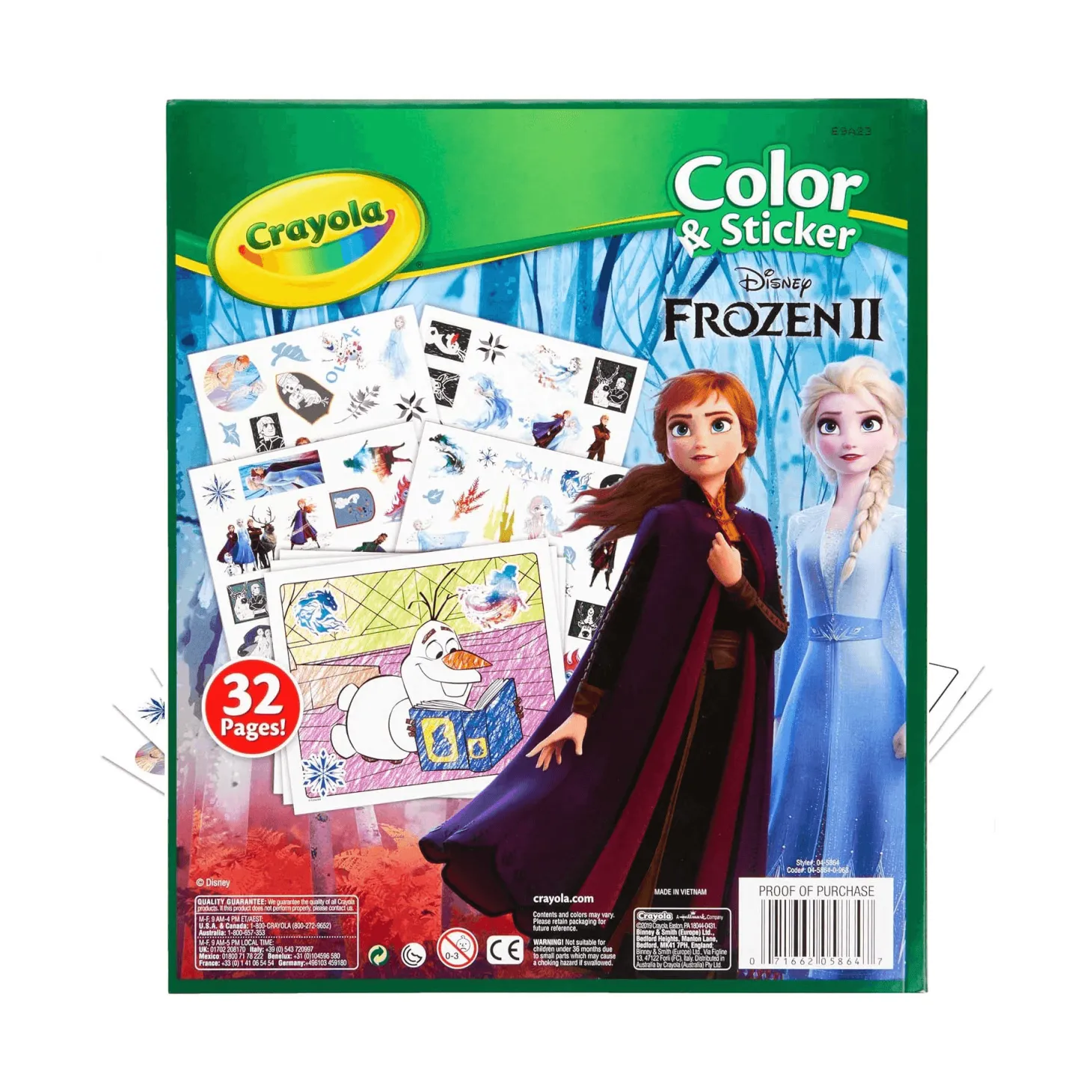 Libro Para Colorear Stickers Frozen 2