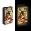 Lienzo luminoso Dragon Ball Z - Goku Evolution 40x30 cm