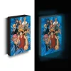 Lienzo luminoso One Piece - Luffy y su tripulación (40x30 cm)