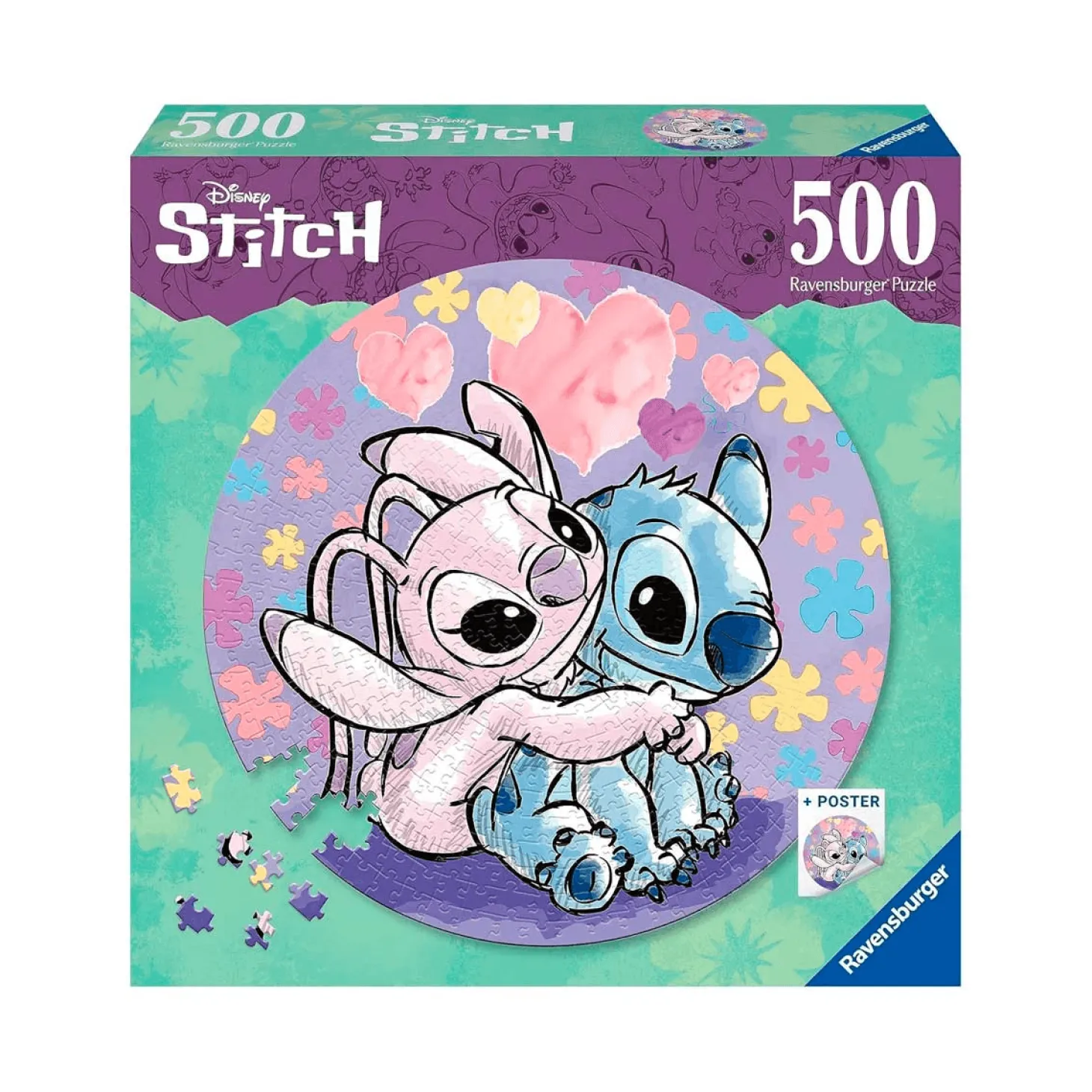 Lilo & Stitch Puzzle Redondo Stitch- 500 Piezas