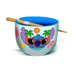 Lilo y Stitch Cuenco Ramen Stitch Sunny Leaves Young con Palillos