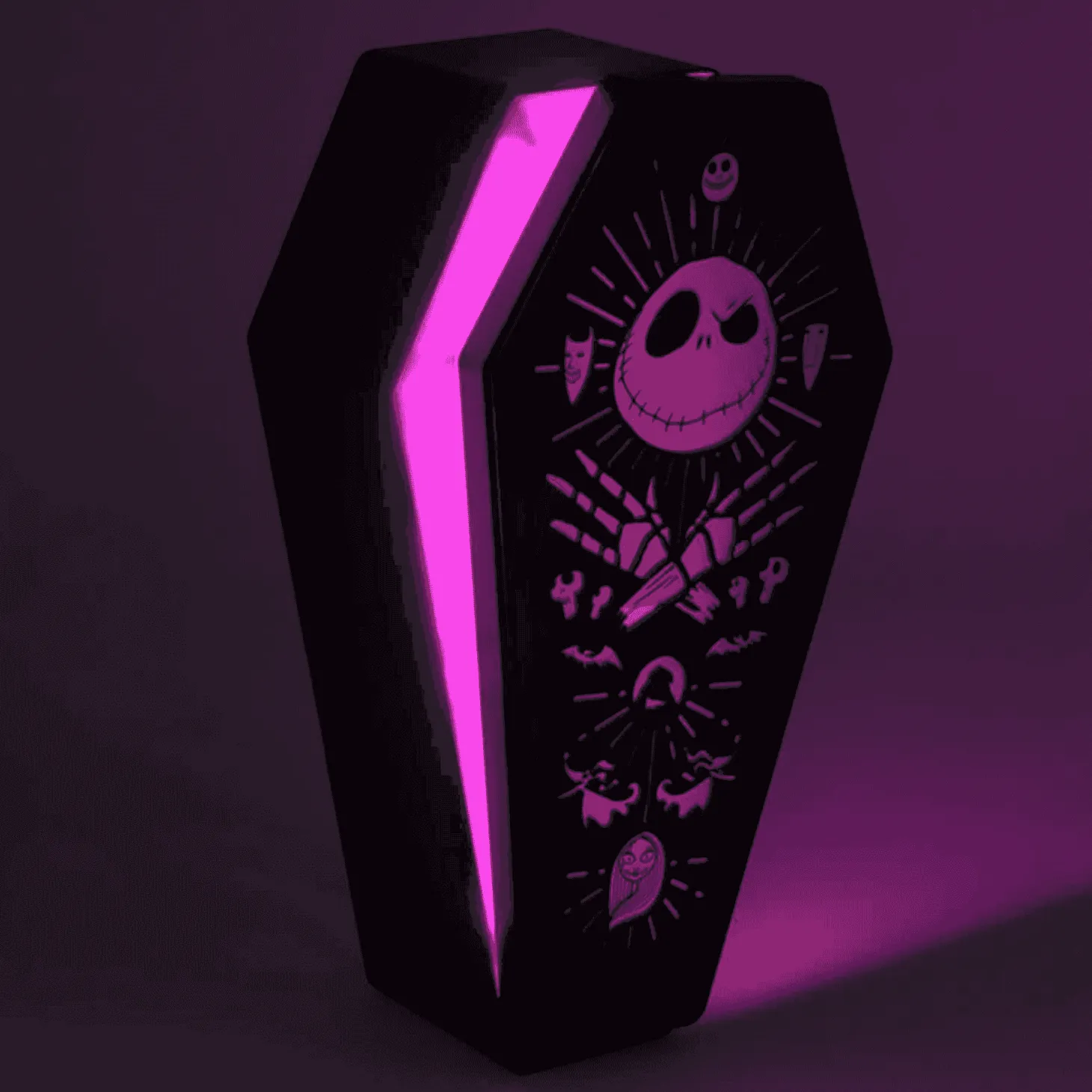 Lámpara 3D Ataúd Pesadilla Antes de Navidad