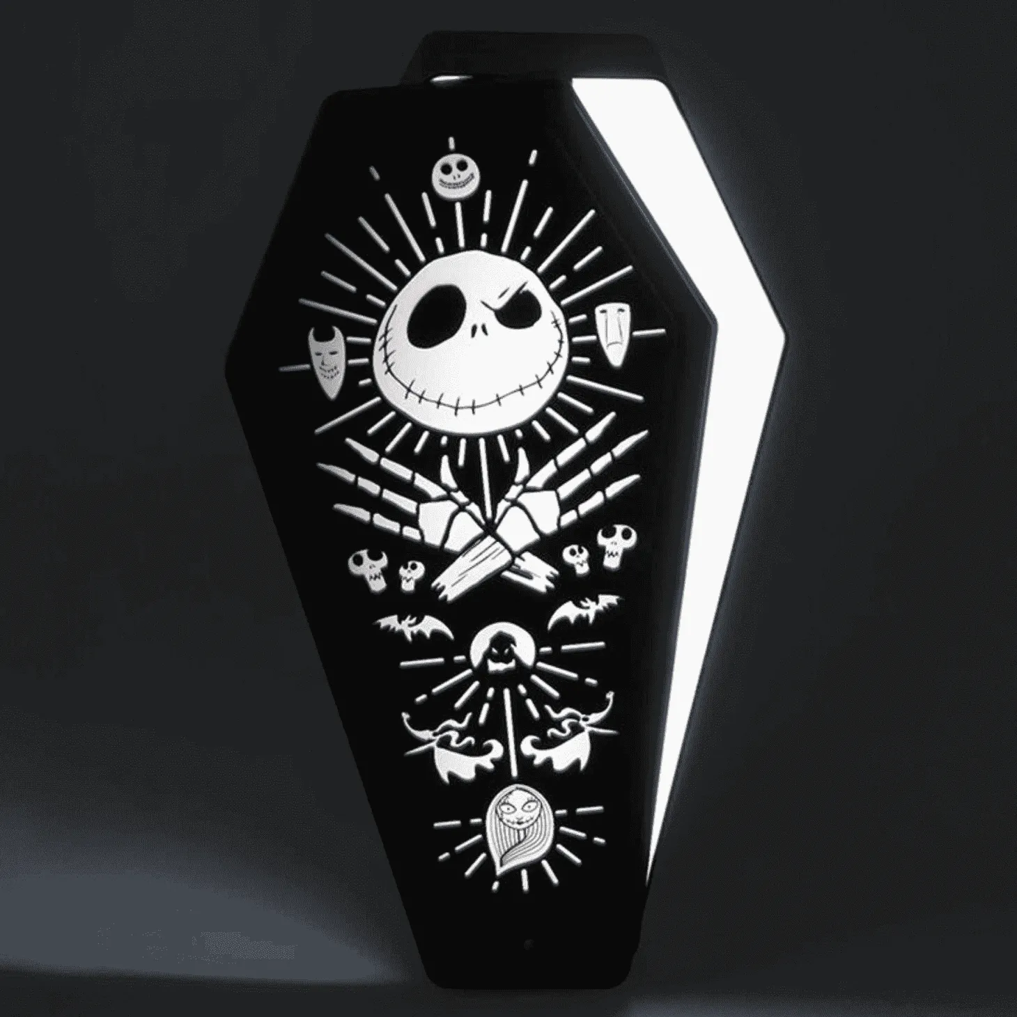 Lámpara 3D Ataúd Pesadilla Antes de Navidad