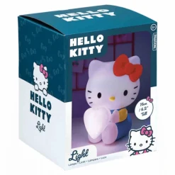 Lámpara 3D Hello Kity con corazón 16 cm