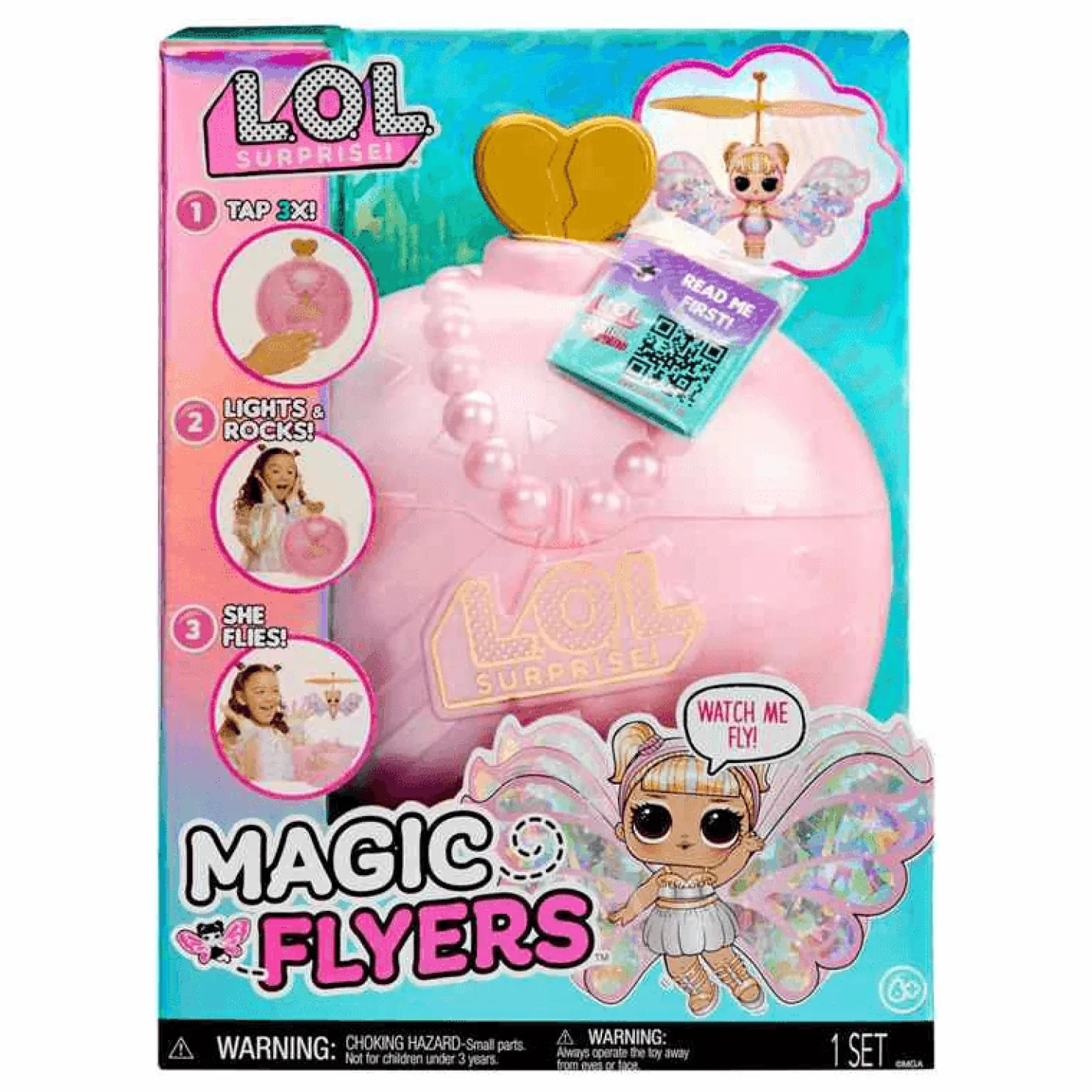 L.O.L. Surprise Muñeca Voladora Magic Wishies - Flutter Star (Alas rosas)