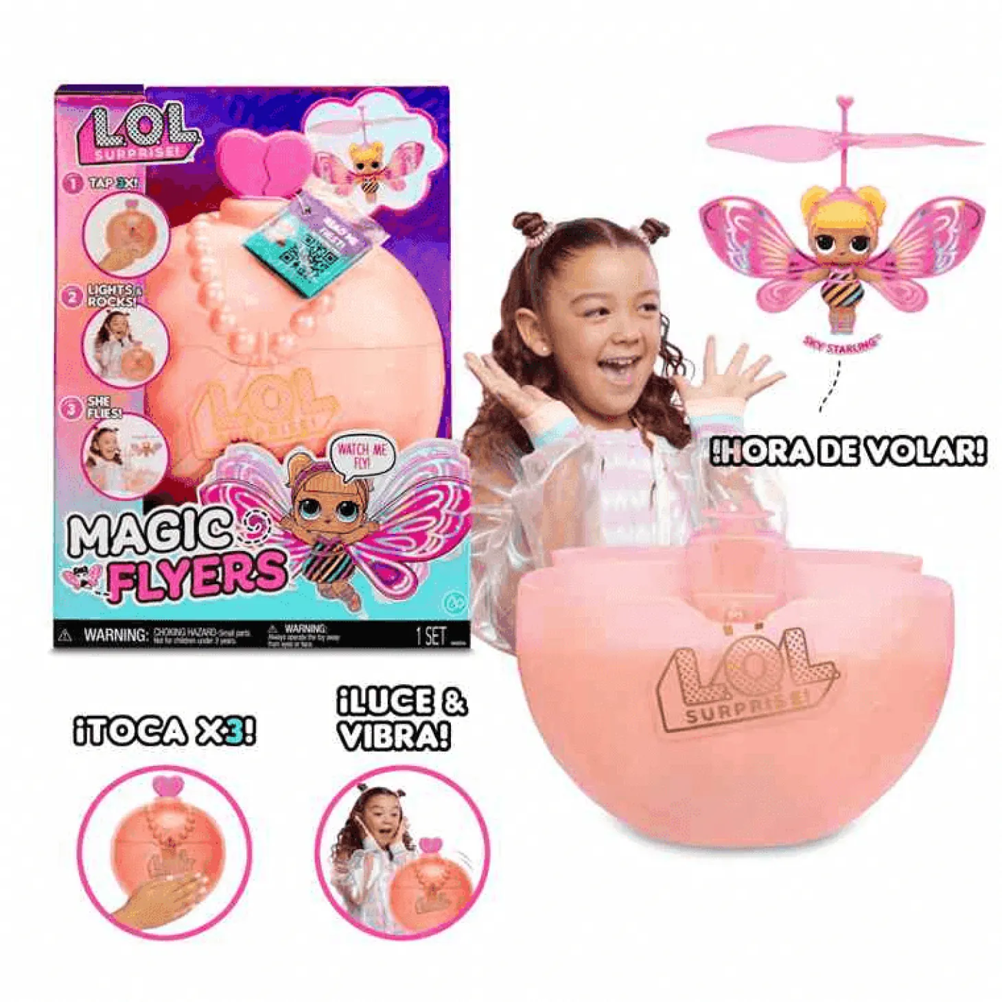 L.O.L. Surprise Muñeca Voladora Magic Wishies - Wonder Wings (Alas doradas)