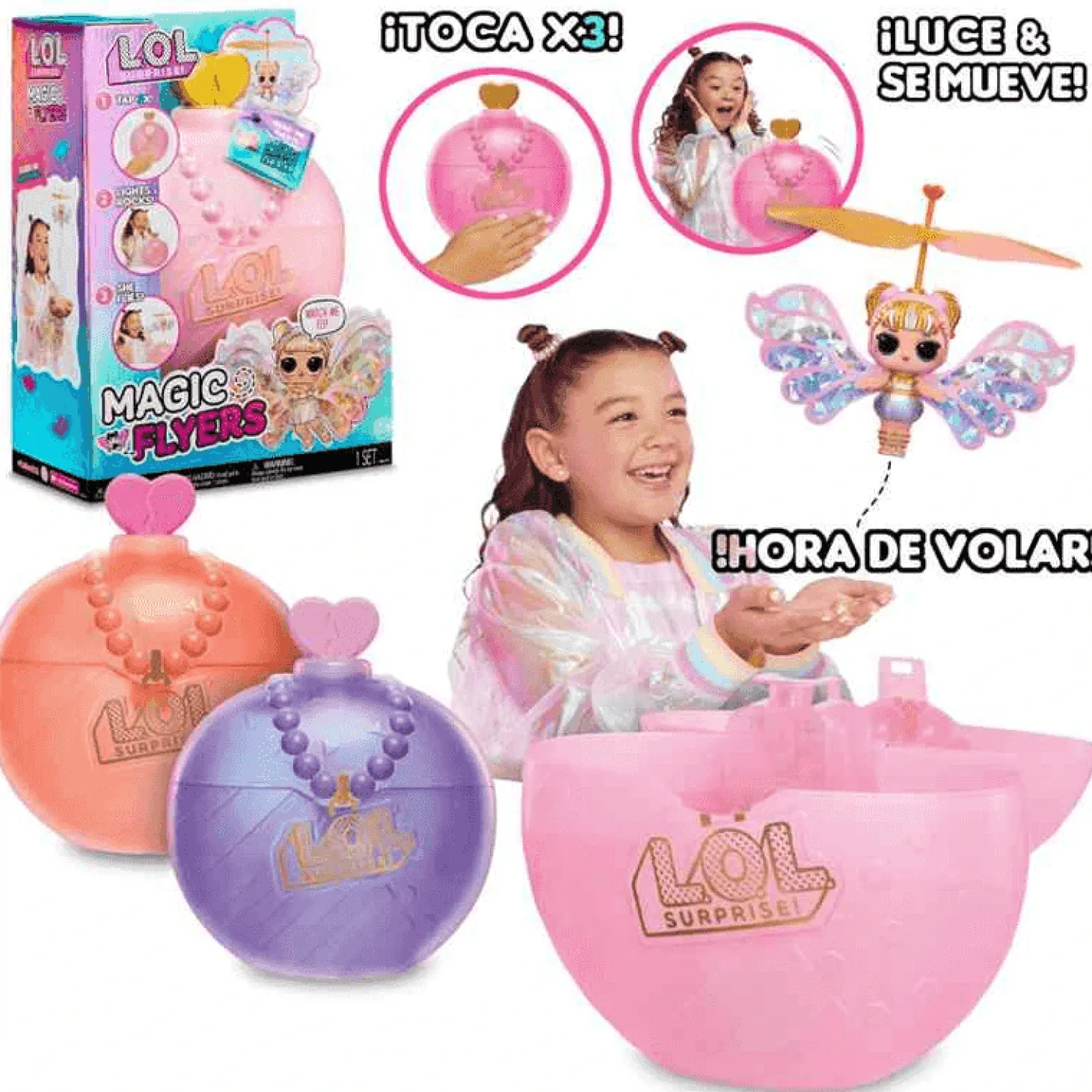 L.O.L. Surprise Muñeca Voladora Magic Wishies - Sweetie Fly (Alas moradas)