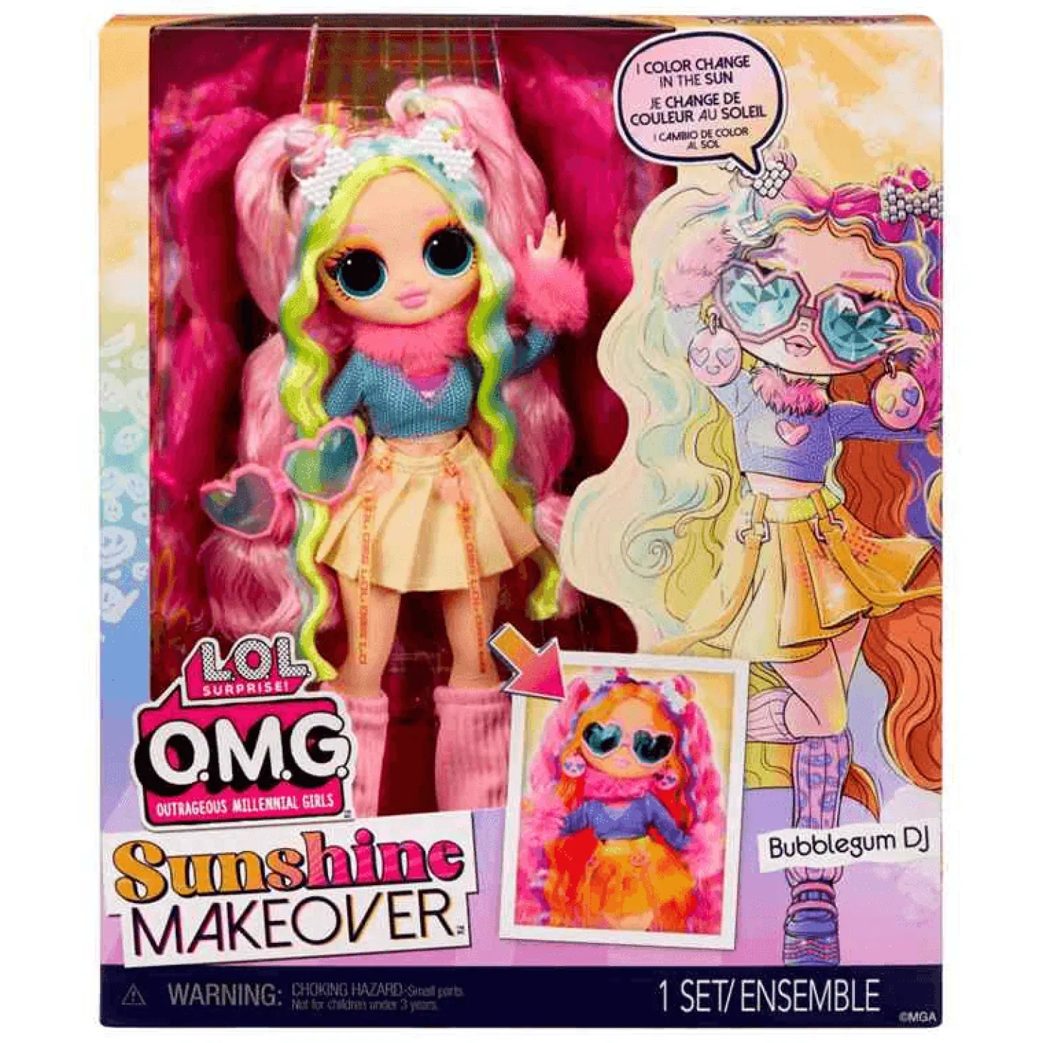 LOL Surprise OMG Sunshine Makeover Bubblegum DJ