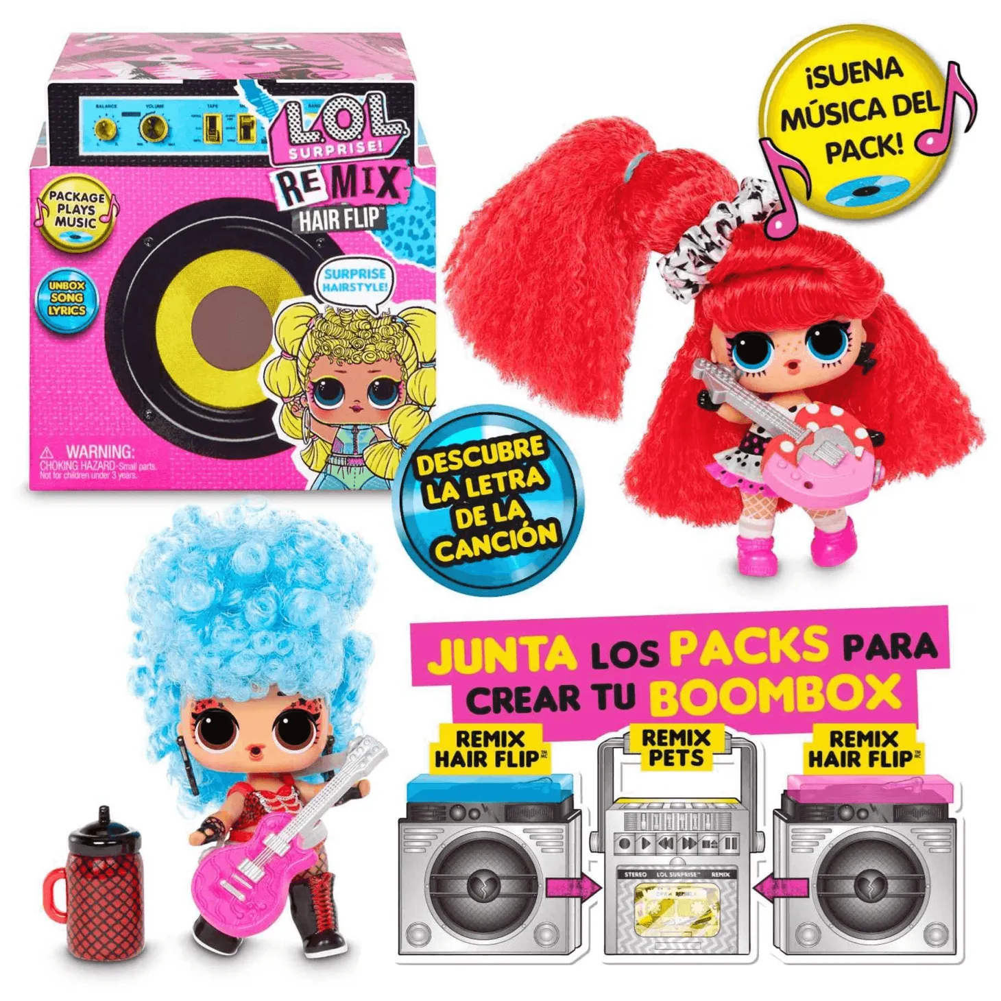 Lol Surprise Remix Muñeca Hair Flip